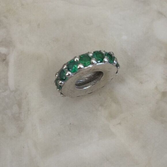 Michael Hill 925 Sterling Silver Emerald Charm Bead - Picture 1 of 3